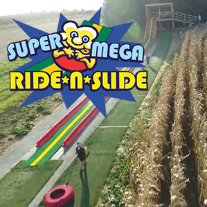 Mega Slide - Quad Lane 150ft w/ Ride Tubes - (40 Tubes included)